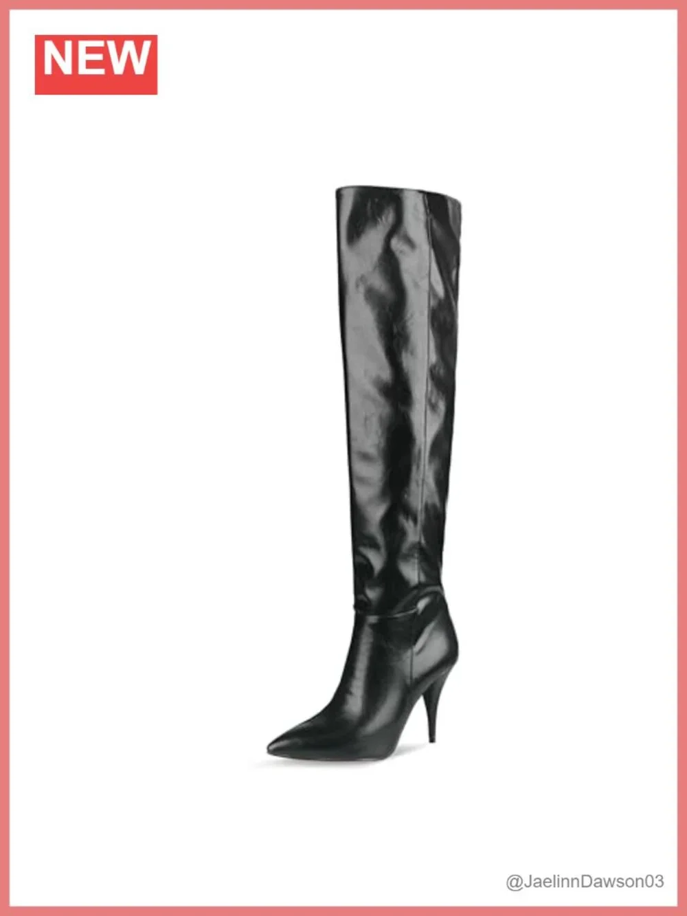 Faux Leather Over-the-Knee Stiletto Heel Pointed Toe Boots